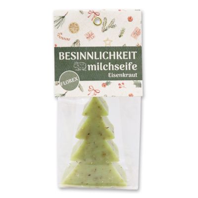 Sheep milk soap christmas tree 75g in a cellophane bag "Besinnlichkeit", Verbena 