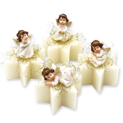 Sheep milk star soap 40g decorated with an angel, Classic 