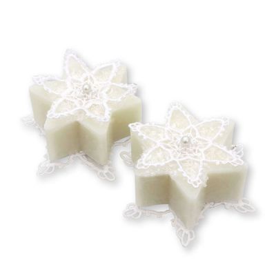 Sheep milk soap star 80g decorated with a star, Classic 