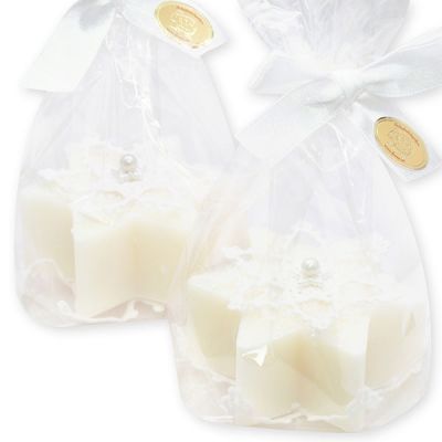 Sheep milk soap star 80g decorated with a star in a cellophane, Classic 