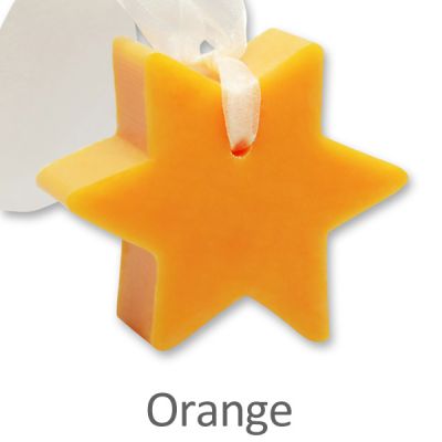 Sheep milk soap star 80g hanging, Orange 