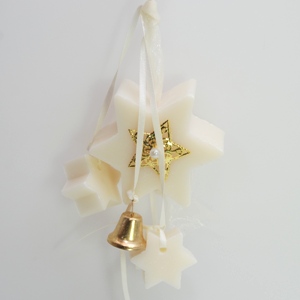 Sheep milk soap star 80g and star mini 2x12g hanging, decorated with a star, Classic 