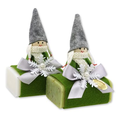 Sheep milk soap 100g decorated with a gnome, Classic/verbena 