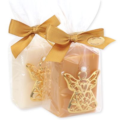 Sheep milk soap 100g, decorated with a gold angel in a cellophane, Classic/quince 