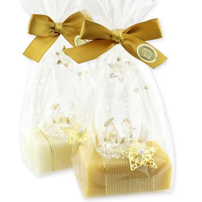 Sheep milk soap 100g decorated with a crib in a cellophane, Classic/Swiss pine 