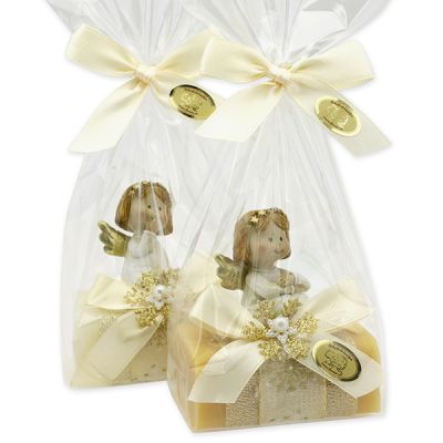 Sheep milk soap 100g decorated with an angel in a cellophane, Classic/Swiss pine 