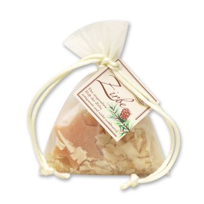 Sheep milk soap star 2x12g decorated with swiss pine shavings in organza, Swiss pine 