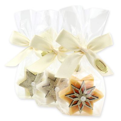 Sheep milk soap star 20g decorated with a star in a cellophane, Classic/Swiss pine 