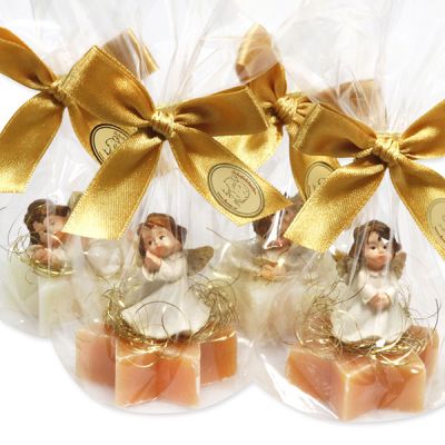 Sheep milk star soap 20g decorated with an angel in a cellophane, Classic/quince 