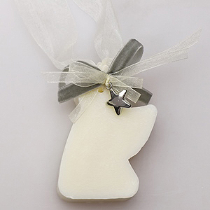 Sheep milk soap angel gloria 114g hanging with an organza ribbon, Classic 
