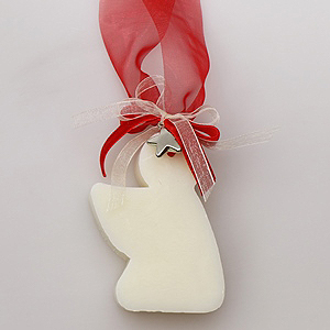 Sheep milk soap angel gloria 114g hanging with an organza ribbon, Classic 