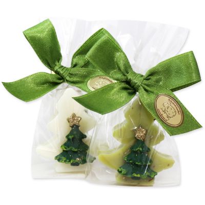 Sheep milk soap tree 16g, decorated with a christmas tree in a cellophane, Classic/verbena 
