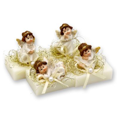 Sheep milk guest soap 25g decorated with an angel, Classic 