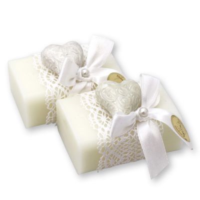Sheep milk soap 100g decorated with a heart, Classic 