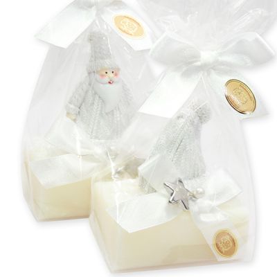 Sheepmilk soap 100g decorated with santa in a cellophane, Classic 