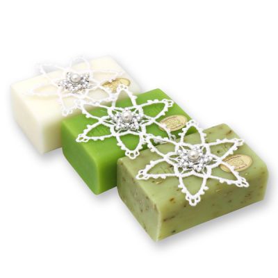 Sheep milk soap 100g, decorated with a star, sorted 