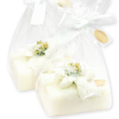 Sheep milk soap 100g decorated with Edelweiss in a cellophane, Edelweiss 