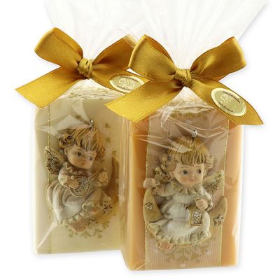 Sheep milk soap 150g decorated with an angel in a cellophane, Classic/quince 